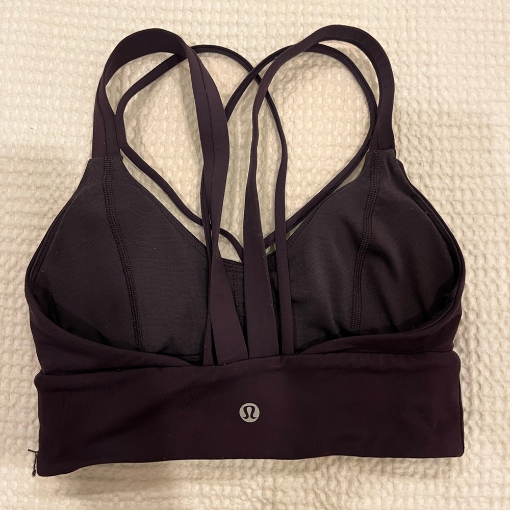 Lululemon purple sports bra with cute straps. Size 4